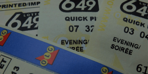 LOTTO ticket with date