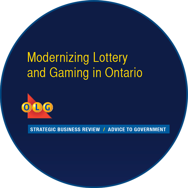 Text that reads “Modernizing Lottery and Gaming in Ontario”.