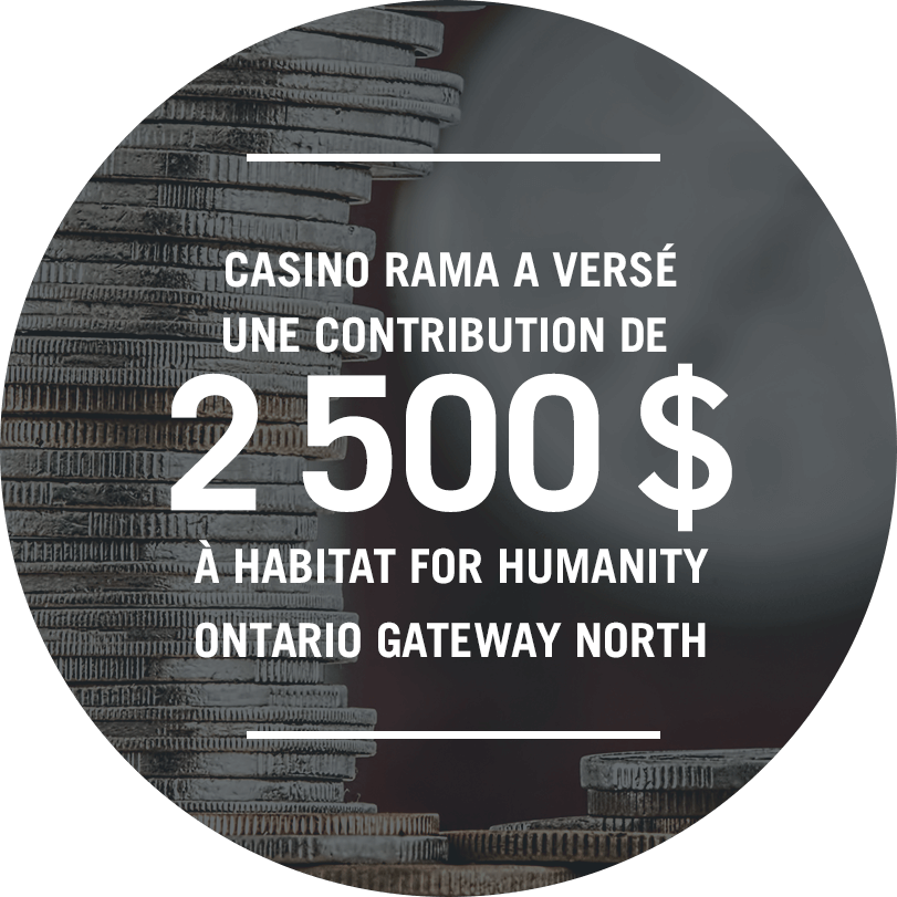 Casino Rama a versé une contribution de 2500 $ à Habitat for Humanity Ontario Gateway North