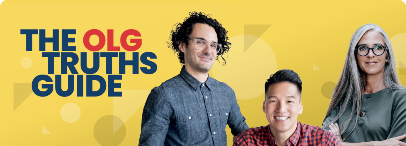 OLG Truths Guide thumbnail featuring three employees