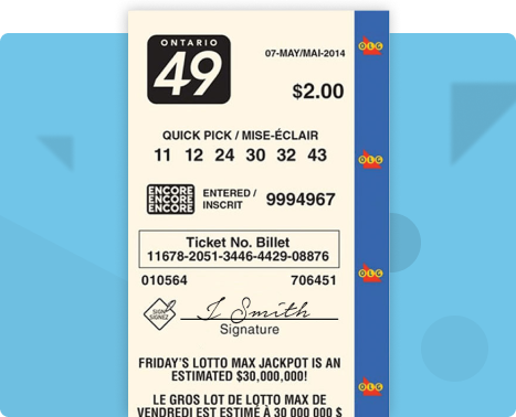 Image représentant un billet de loterie de Ontario 49 d'OLG.