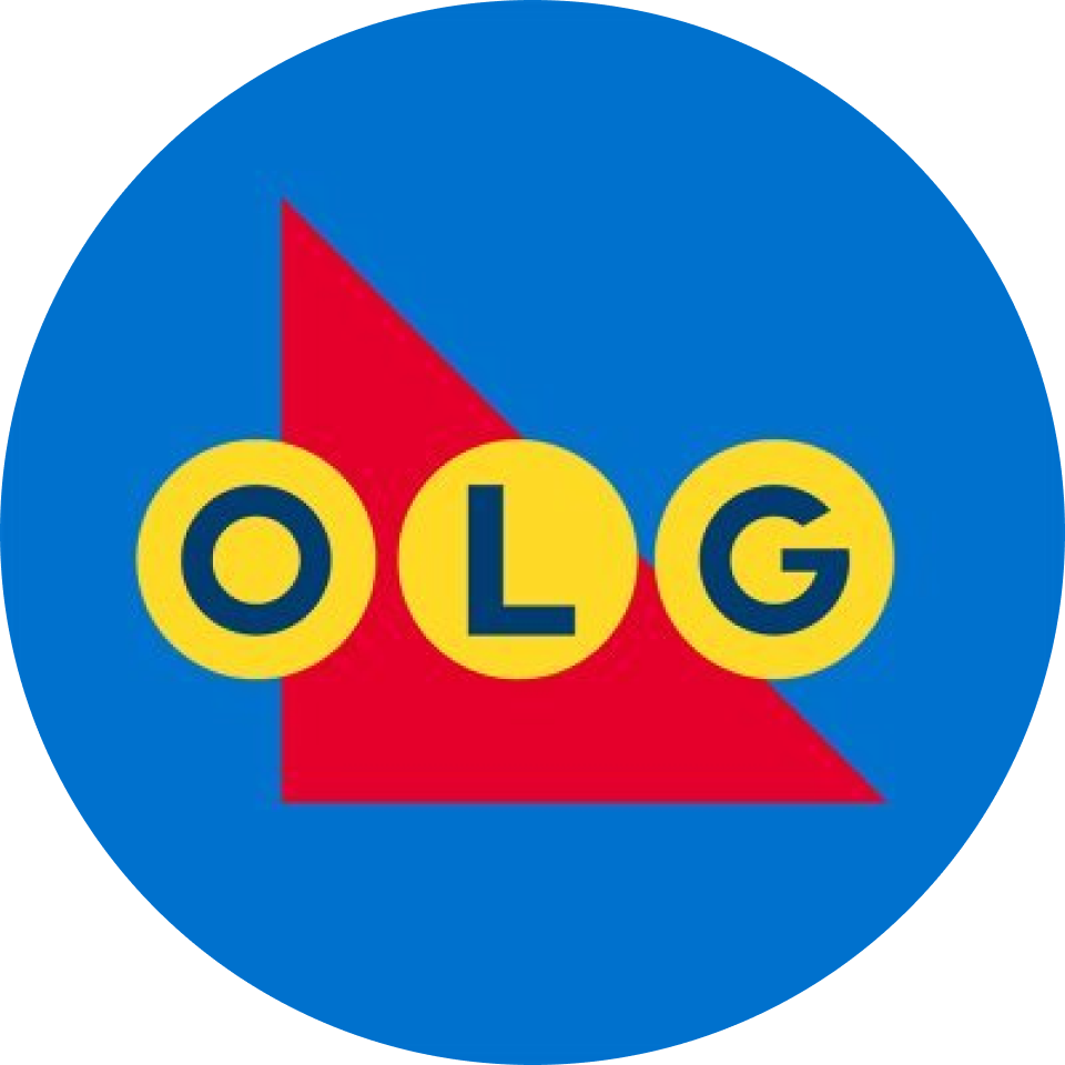 OLG logo on a blue background.