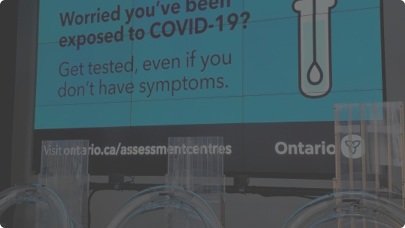 Ontario Covid Terminal Screen