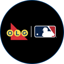 OLG logo and MLB logo.