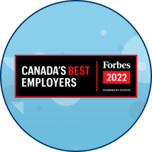 Canada’s Best Employers and Forbes 2022 logo.