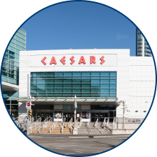 Exterior of Caesars Windsor casino.