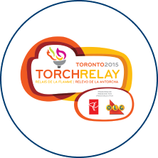 Logo du Parcours de la flamme Toronto 2015.