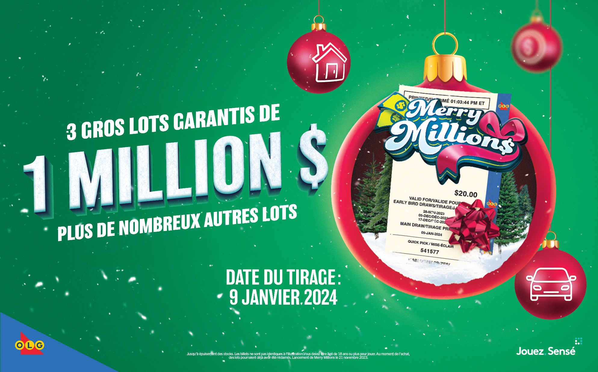 Merry Millions Lottery ticket promotion