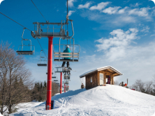 View of a ski lift.