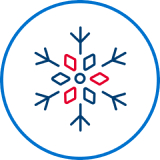 Icon of a snowflake.