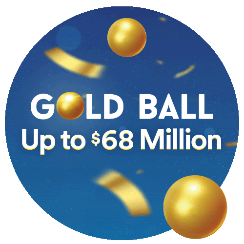 LOTTO 6/49 LOGO: GOLD BALL UP TO $68 MILLON