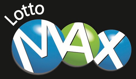 LOTTO MAX Logo - Black Background Shadow
