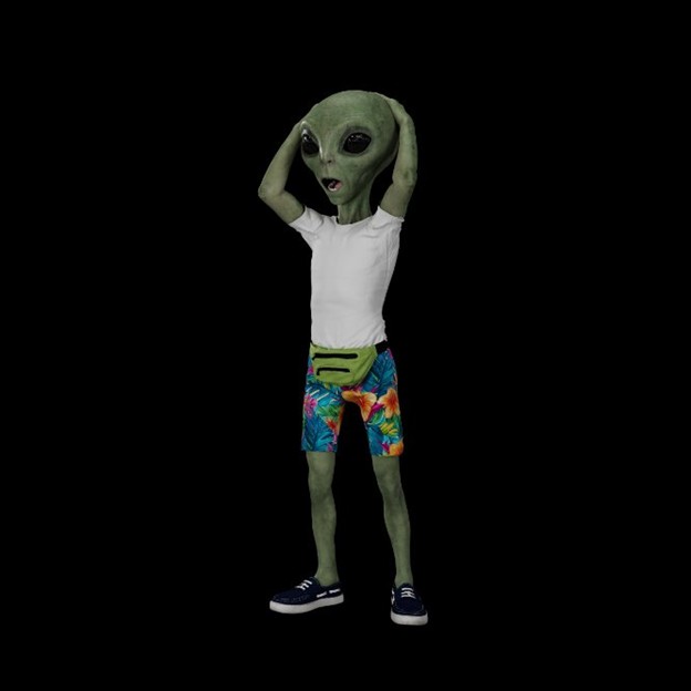 LOTTO MAX Mascot - Brad the Alien (Right Facing)