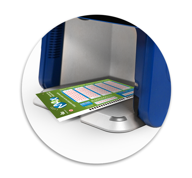 Scanning a lottery ticket on an OLG Lottery Terminal