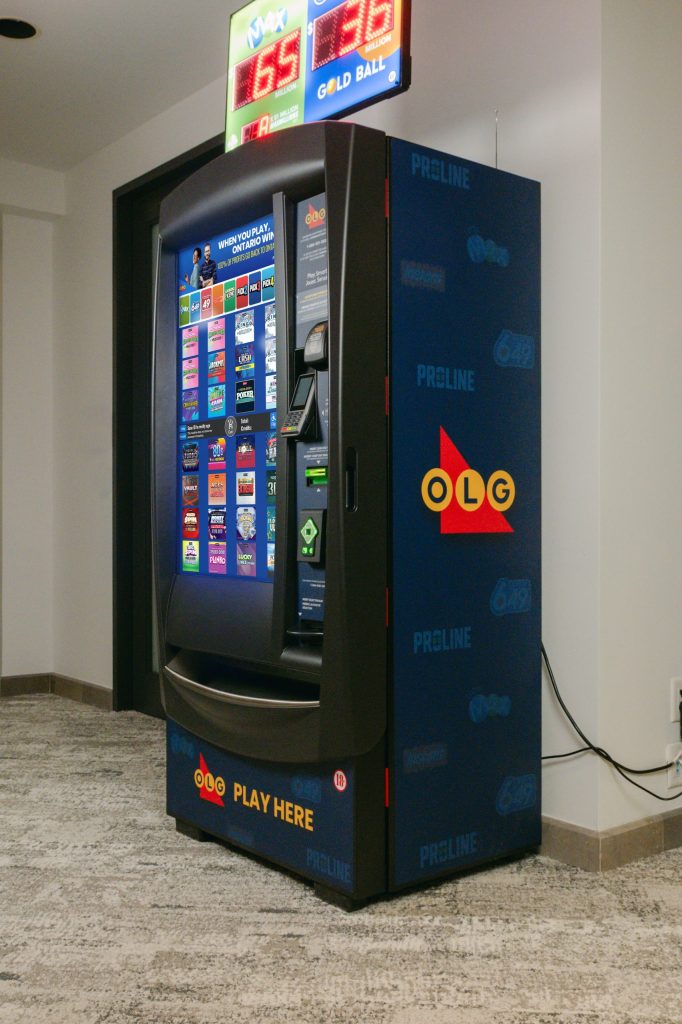 Self-Serve Lottery Terminal Side View